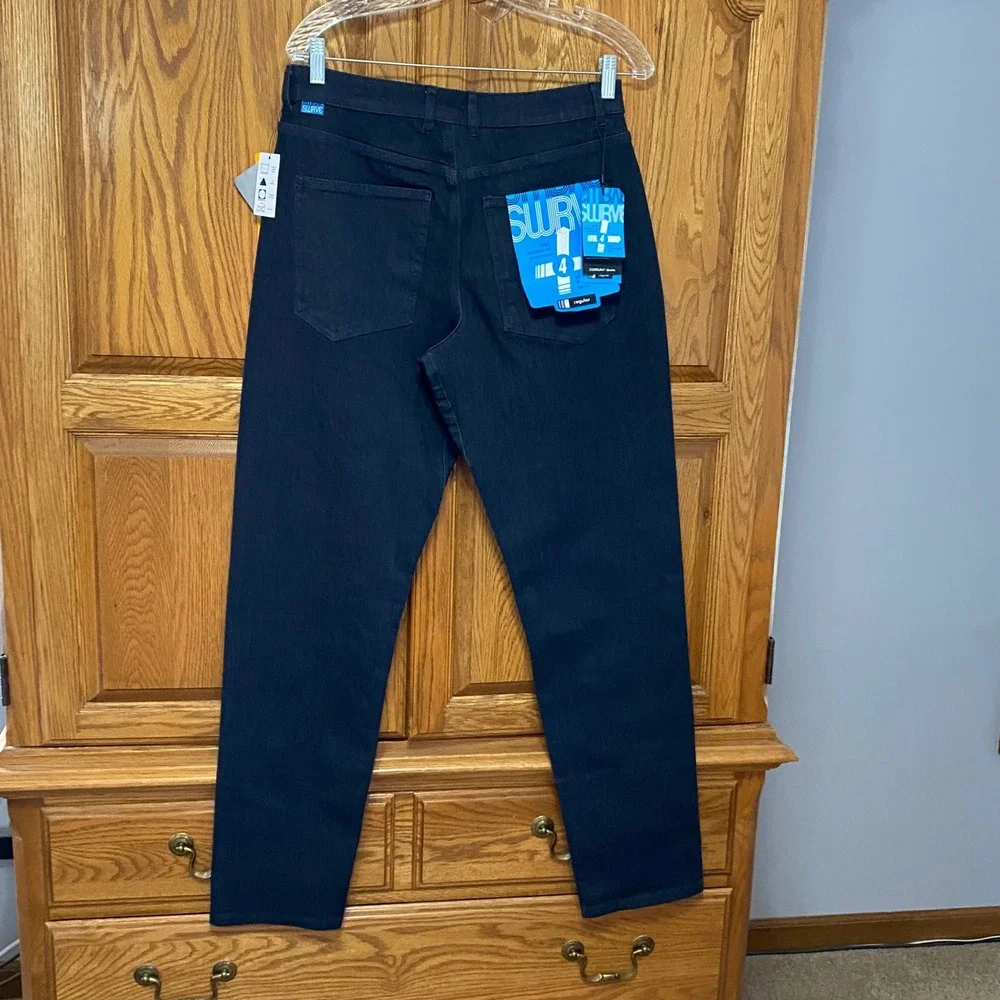 Swrve Regular Fit Jeans Cycling‎ 4-Way Stretch Indigo Blue Cordura Sz 30x32 NWT